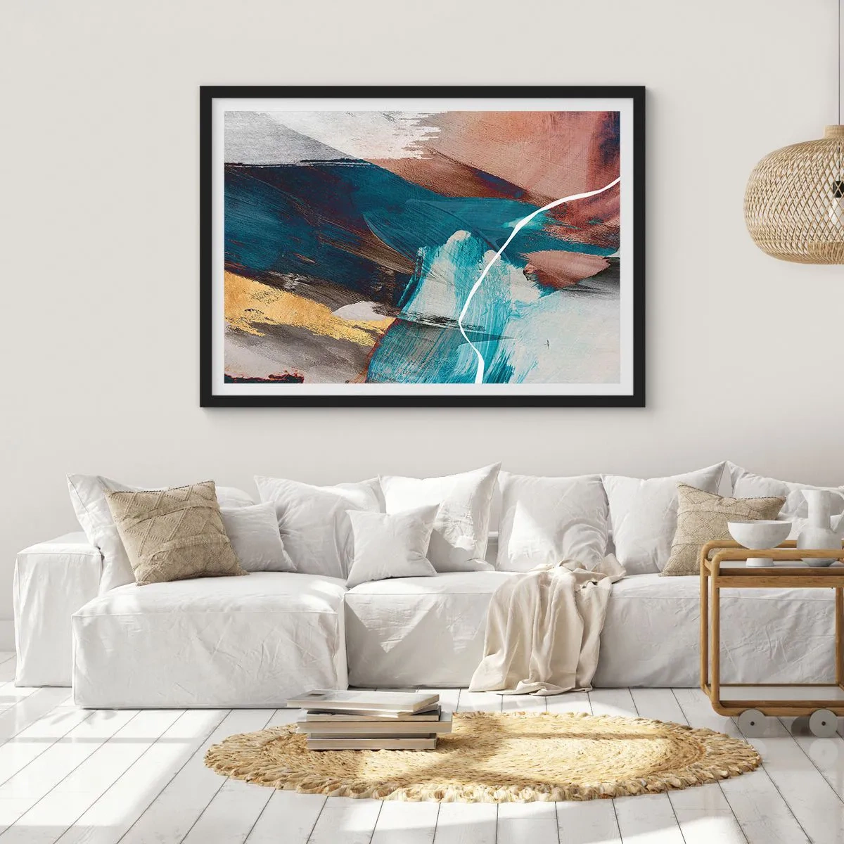 Poster în ramă neagră - Cu fler și energie - 50x40 cm