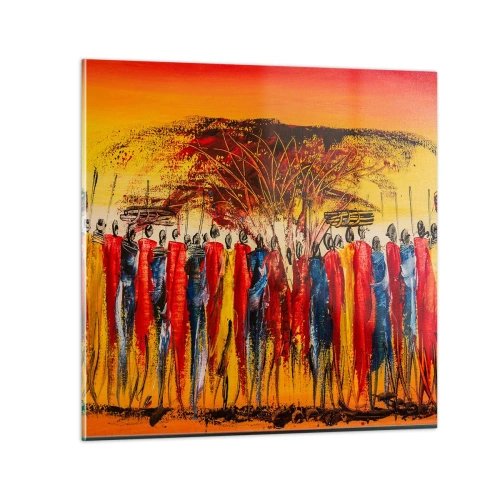 Tablou pe sticlă - Acolo, acolo, acolo, acolo se duc - 30x30 cm