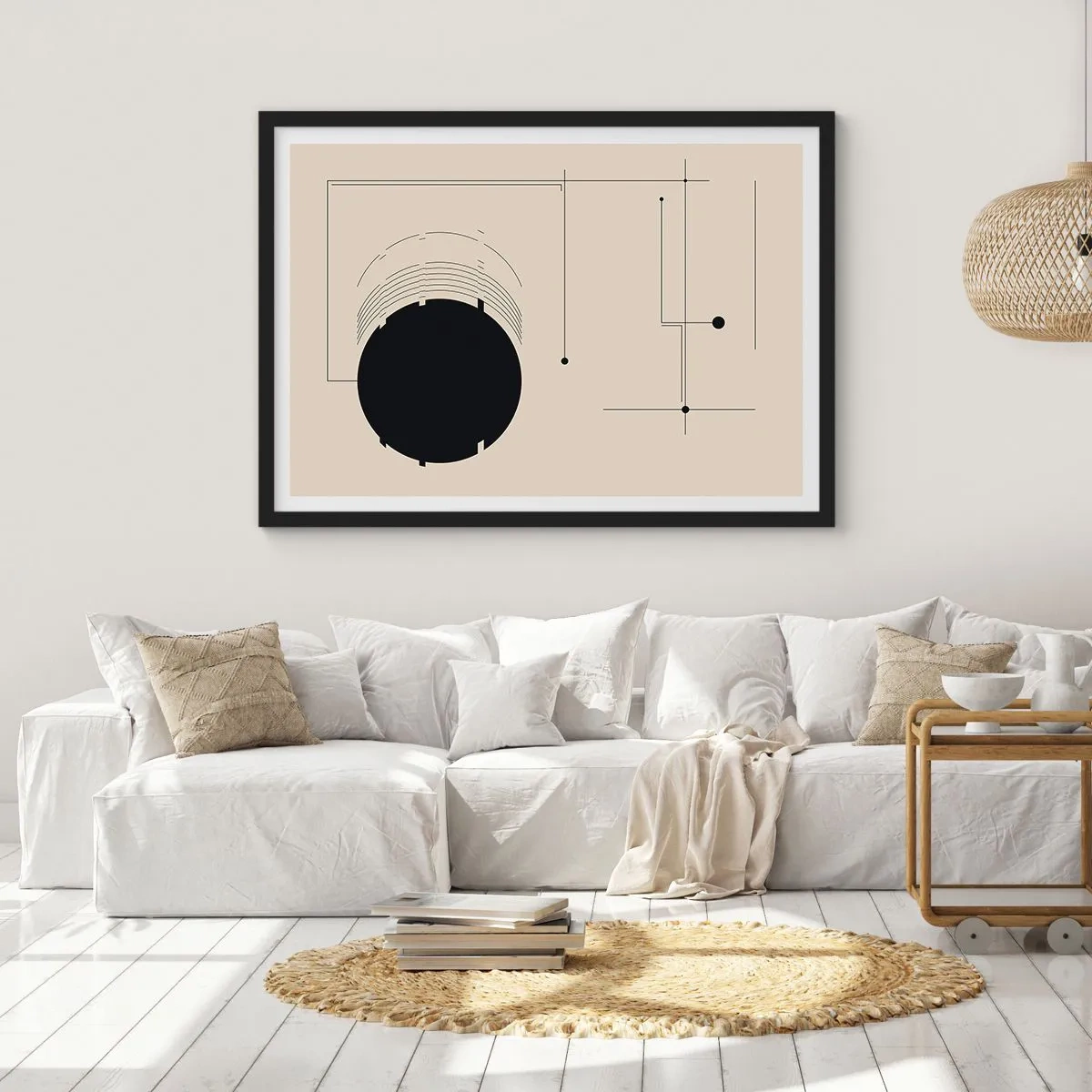 Poster în ramă neagră - Compoziție flexibilă și dinamică - 70x50 cm