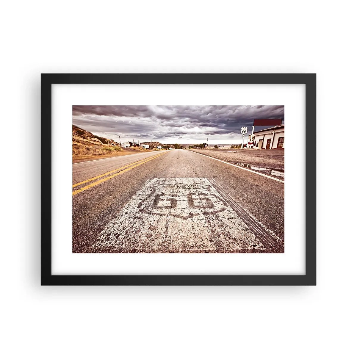 Poster în ramă neagră - Mother Road - o legendă americană - 40x30 cm