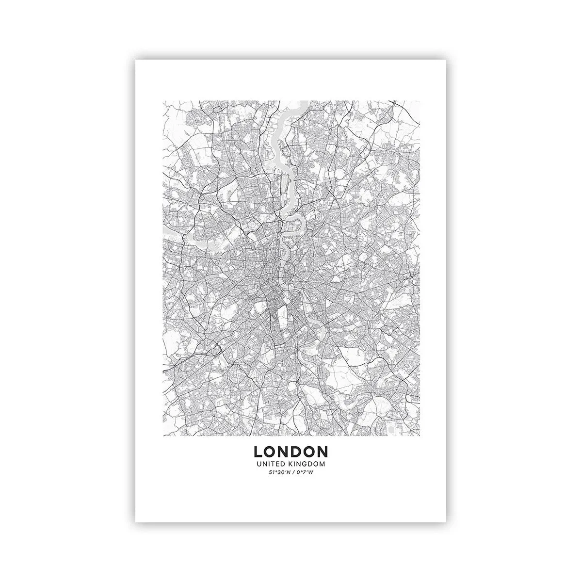 Poster - Harta labirintului din Londra - 61x91 cm