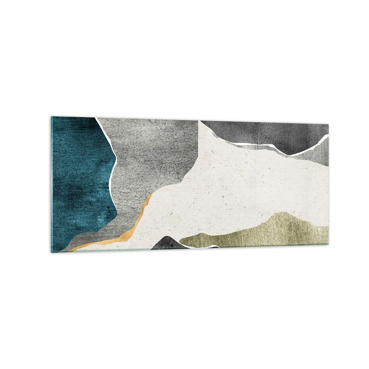 Tablou pe sticlă - Compoziție mozaic cu fir de aur - 120x50 cm