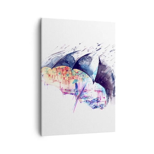 Tablou pe pânză - Plimbare în ploaie - 50x70 cm