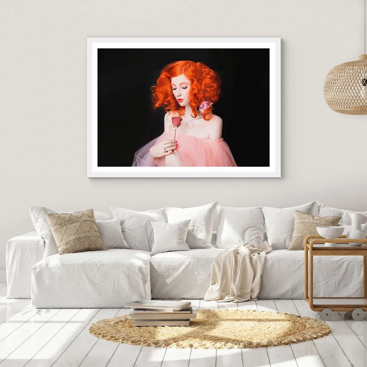 Poster în ramă albă - În stil baroc - 50x40 cm