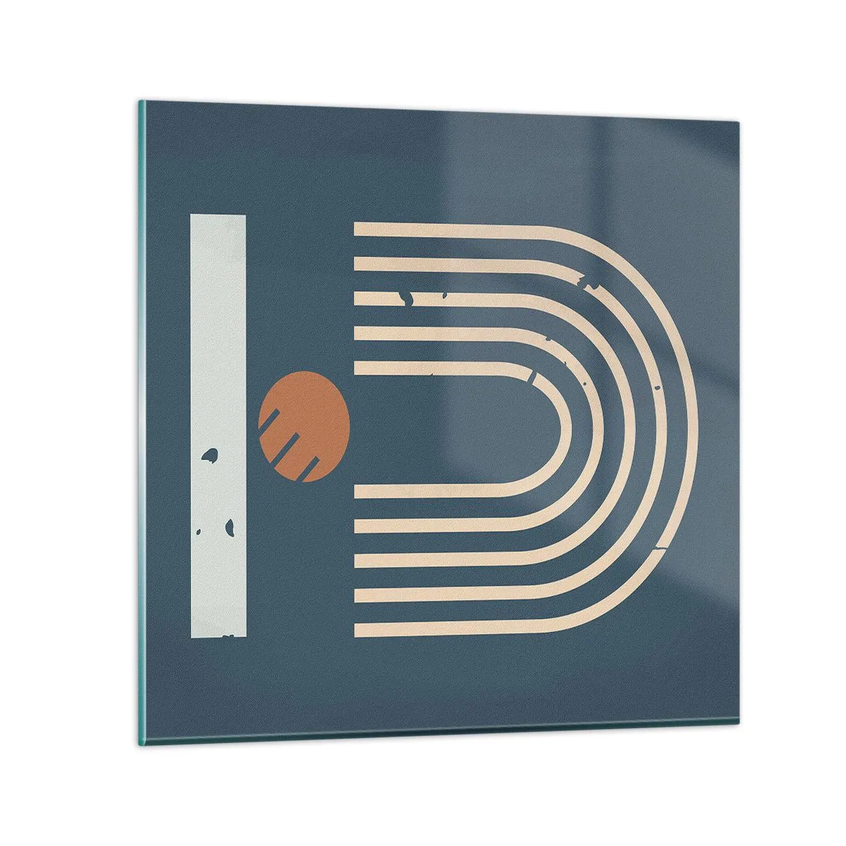 Tablou pe sticlă - Geometrie în funcție de rodie - 40x40 cm