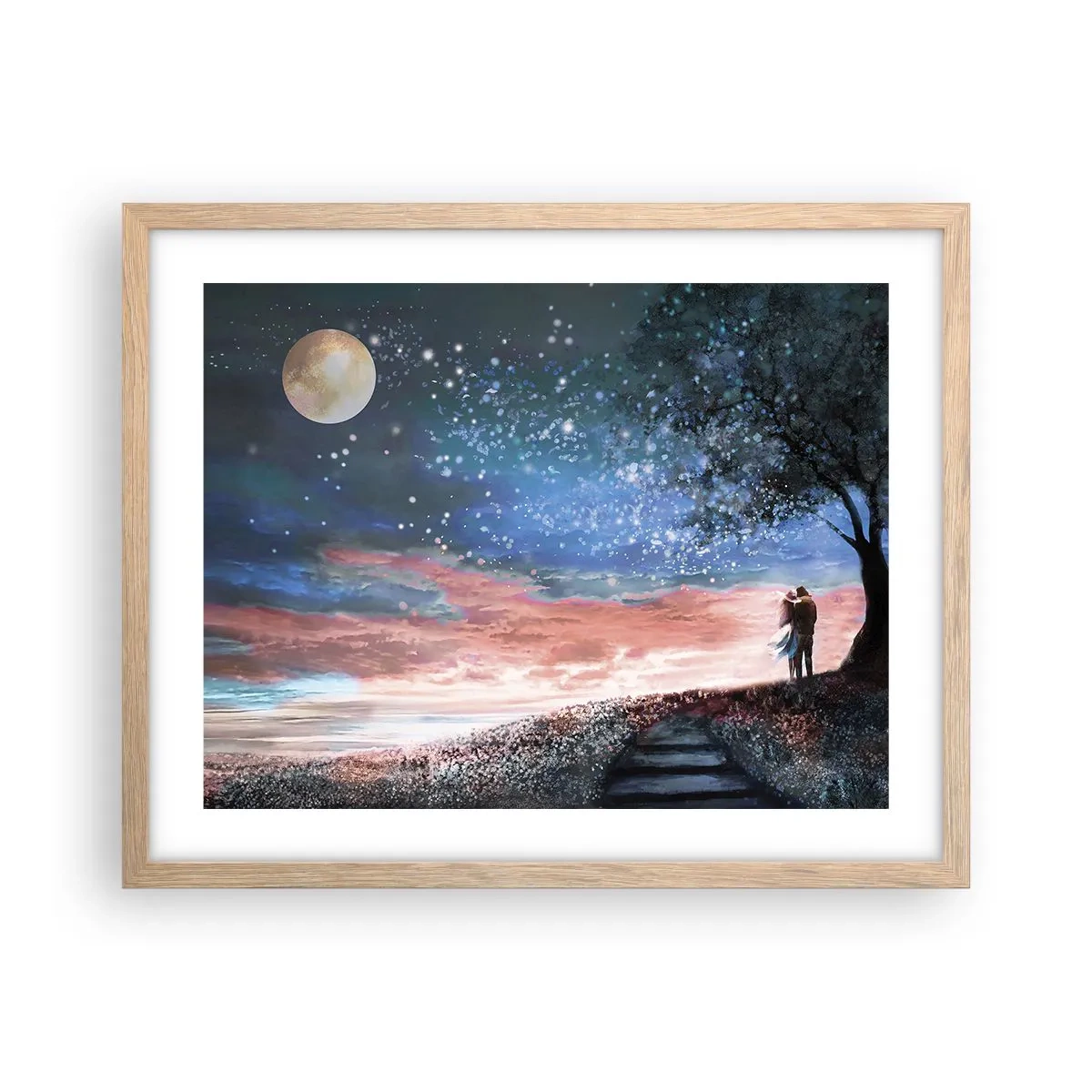 Poster în ramă de stejar deschis - O performanță stelară - 50x40 cm