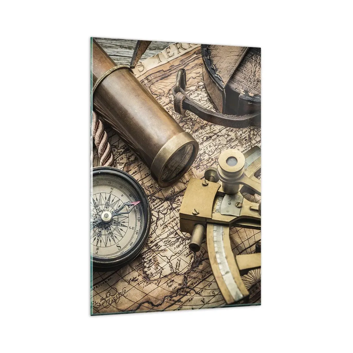 Tablou pe sticlă - Stabilește cursul - 80x120 cm