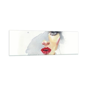 Tablou pe sticlă - Reflecție într-o picătură de apă - 160x50 cm