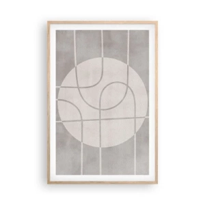 Poster în ramă de stejar deschis - Circular și drept înainte - 61x91 cm