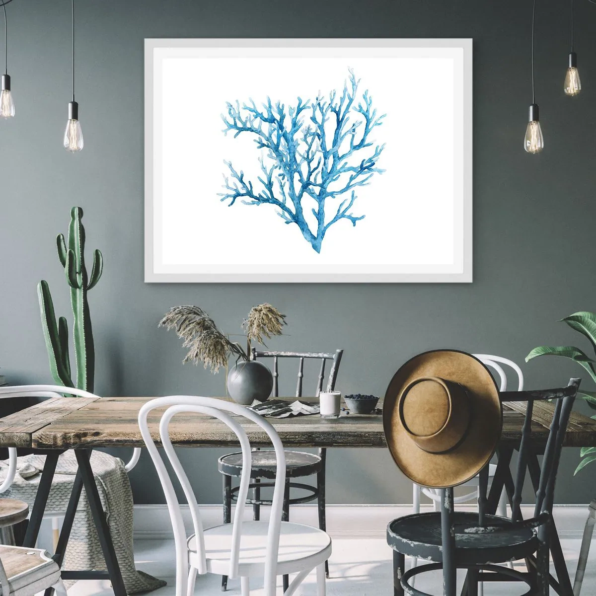 Poster în ramă albă - Filigranul marin - 100x70 cm