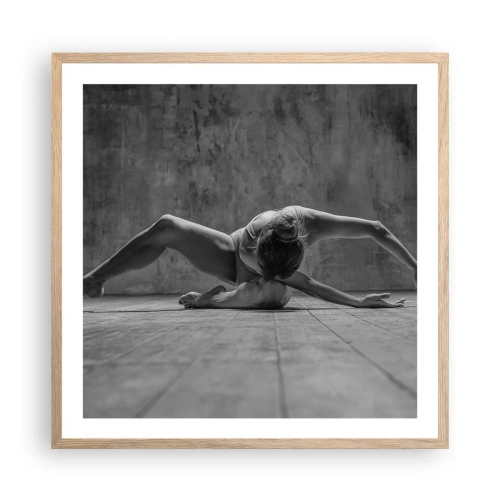 Poster în ramă de stejar deschis - Simetria găsită - 60x60 cm