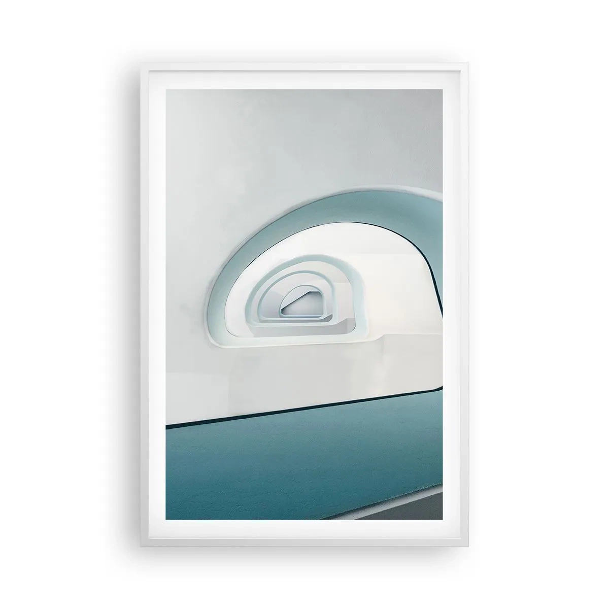 Poster în ramă albă - Până la fundul albastrului - 61x91 cm