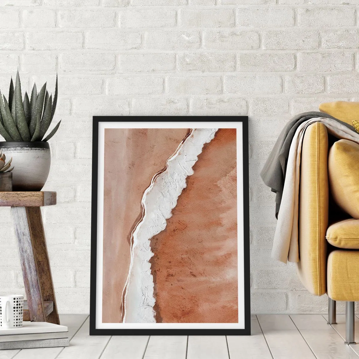 Poster în ramă neagră - În culorile pământului - 61x91 cm