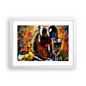 Poster în ramă albă - Și lumea devine mai colorată - 40x30 cm