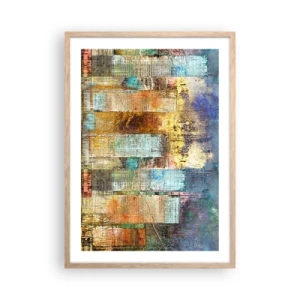 Poster în ramă de stejar deschis - Metropola însorită - 50x70 cm