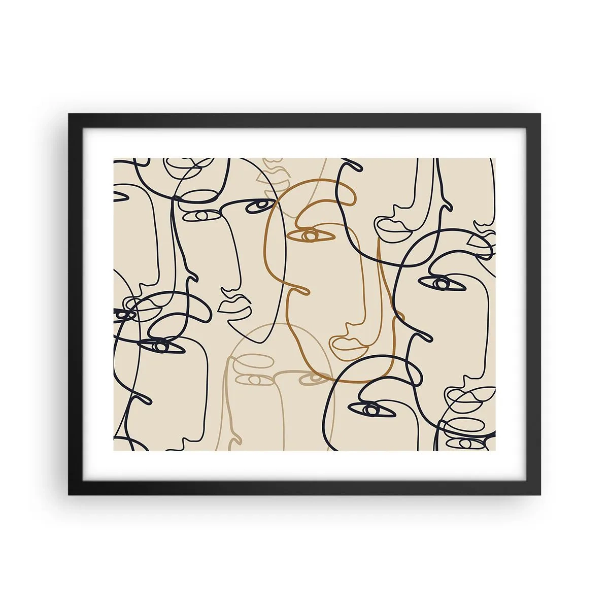 Poster în ramă neagră - Portret multiplicat - 50x40 cm