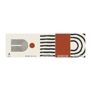 Mostră de Tapet Standard Eco - Magnetismul formelor și al culorilor - Abstracția, Grafică, Model modern - 100x30 cm