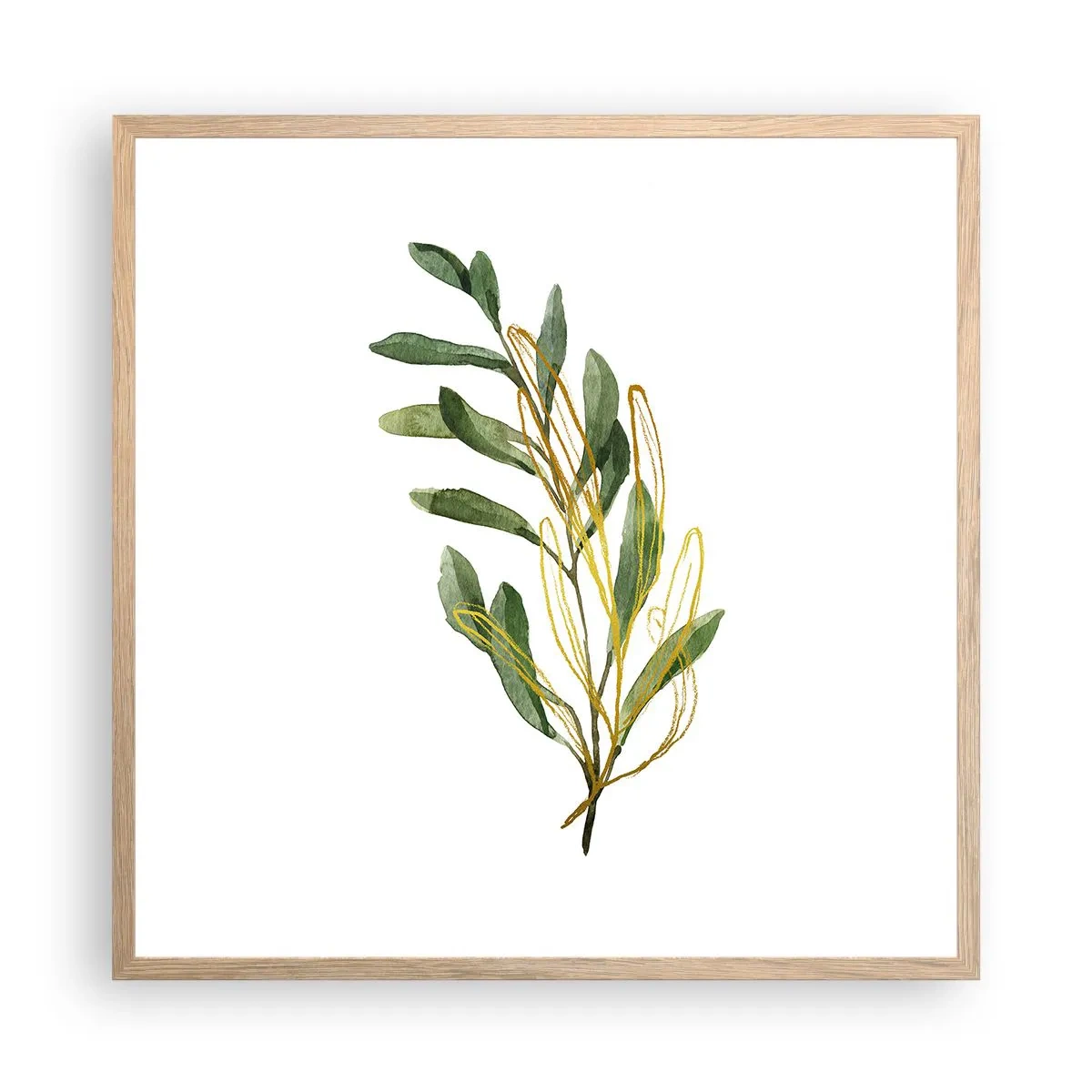 Poster în ramă de stejar deschis - Toate cele bune - 60x60 cm
