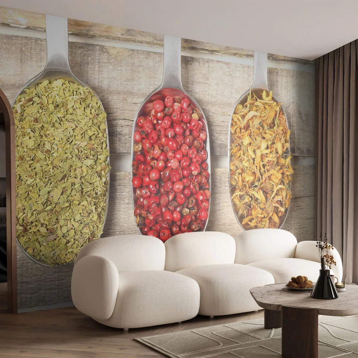 Tapet Premium Canvas - Magia bucătăriei - Gastronomie, Condimente pe bază de plante, Ierburi - 250x175 cm