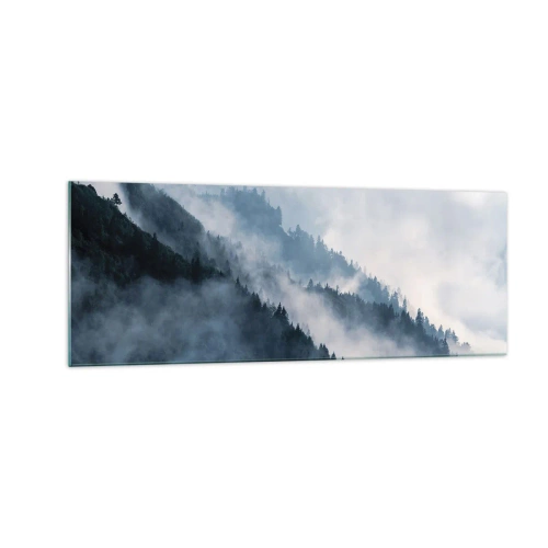 Tablou pe sticlă - Misticul munților - 140x50 cm