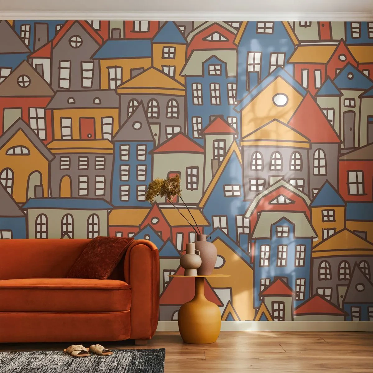 Tapet Standard Eco - În spatele casei - Oraș, Arhitectură, Oras vechi - 350x256 cm