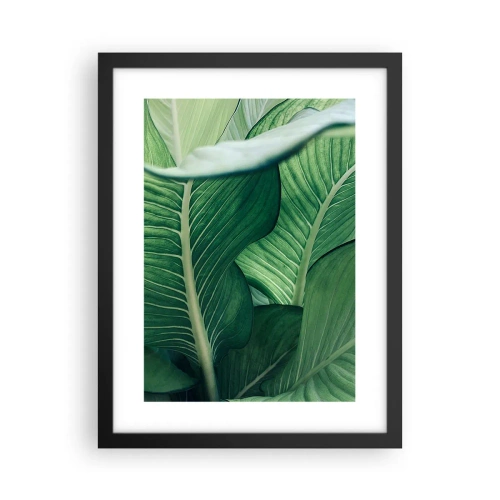 Poster în ramă neagră - Viață intensă în verde - 30x40 cm