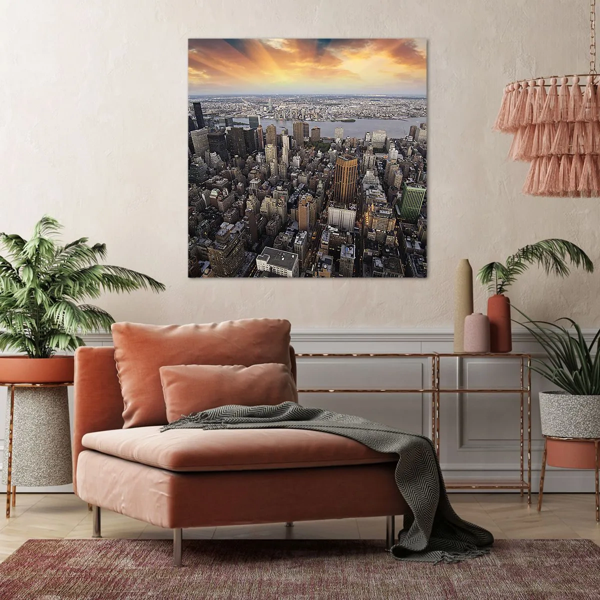 Tablou pe pânză - Inima care bate în timpul nostru - 70x70 cm