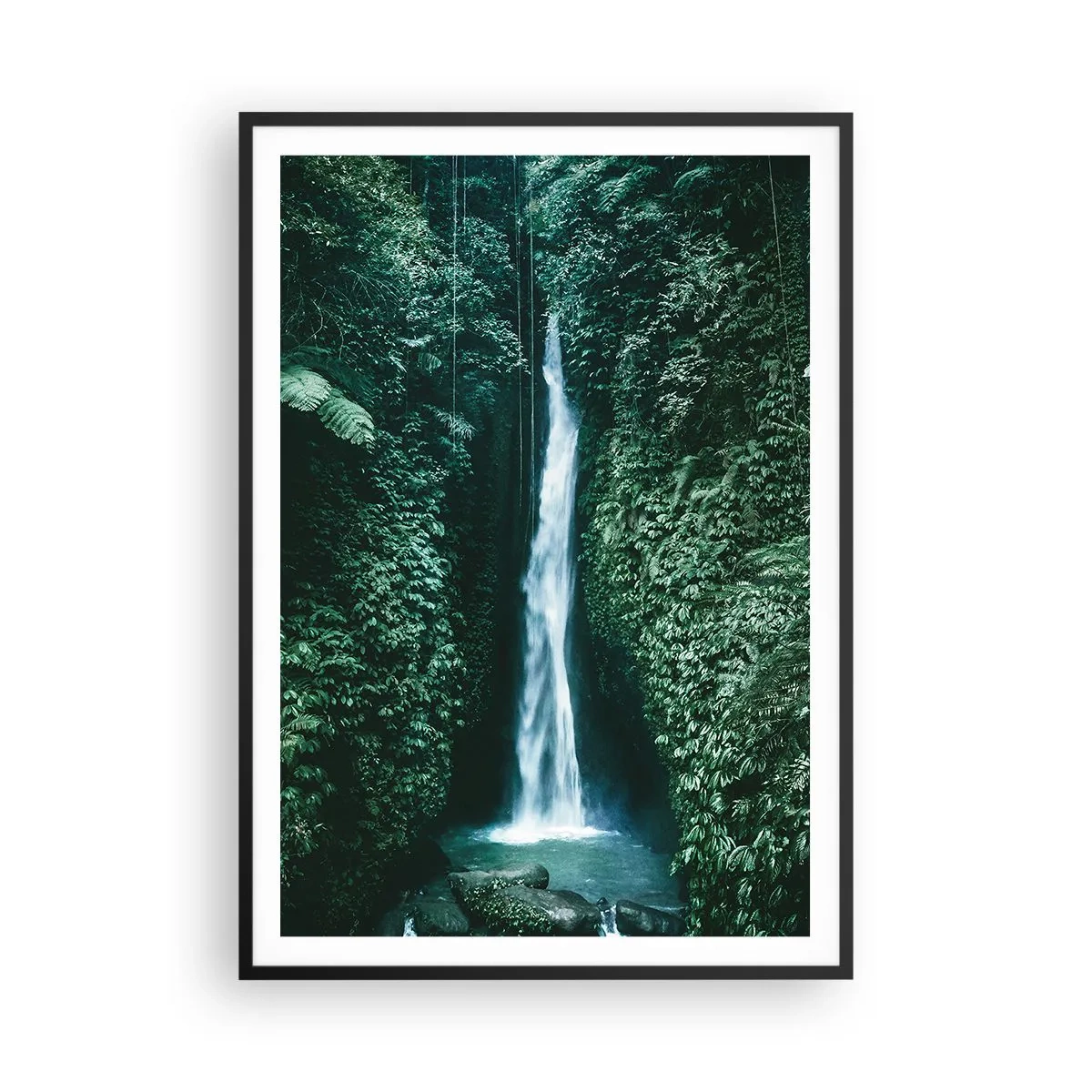 Poster în ramă neagră - Băi tropicale - 70x100 cm