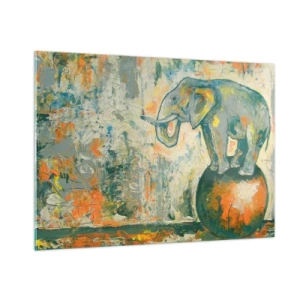 Tablou pe sticlă - Trăiască circul! - 100x70 cm