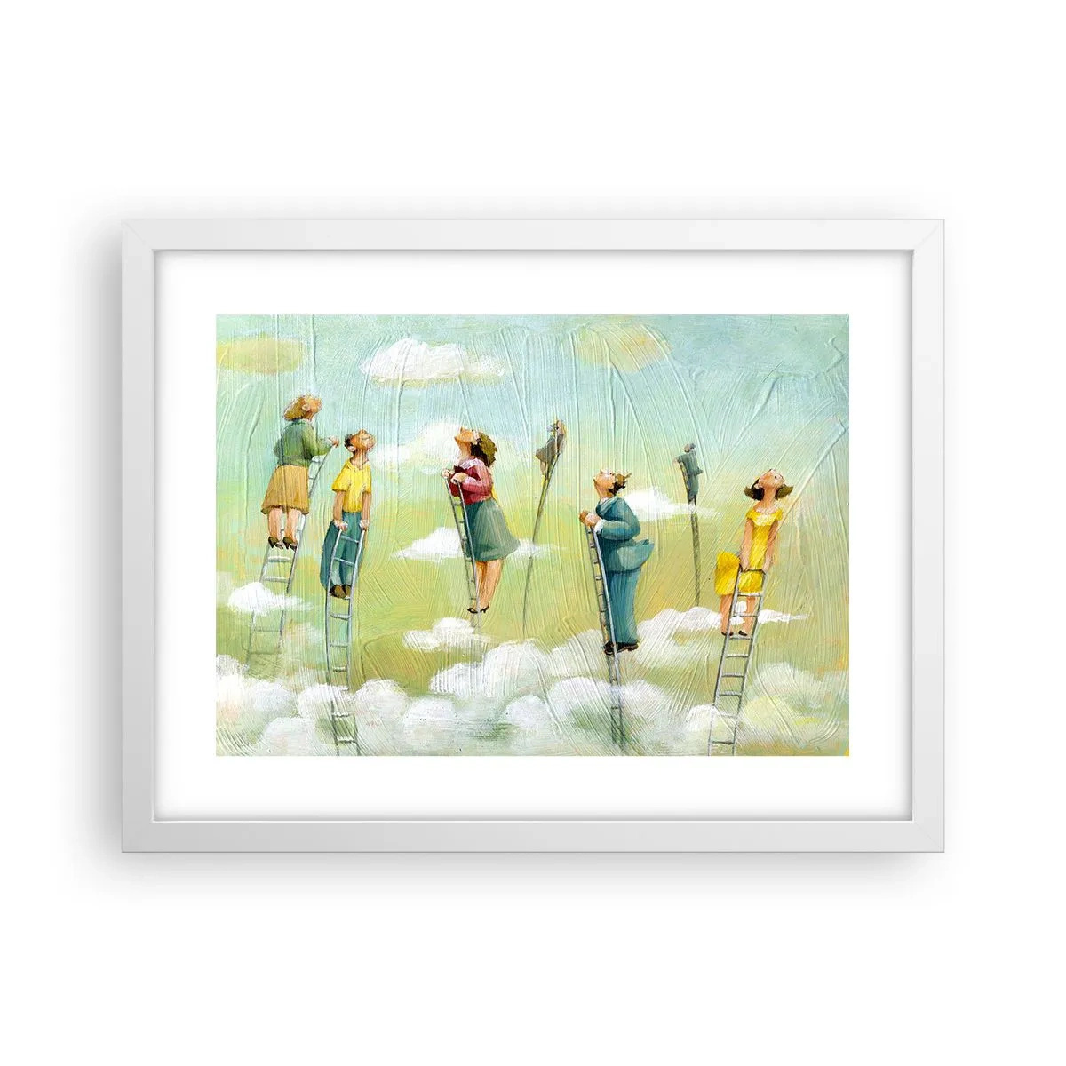 Poster în ramă albă - Urmează-ți visul - 40x30 cm