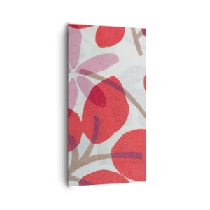 Tablou pe pânză - Aranjament floral în roz - 65x120 cm