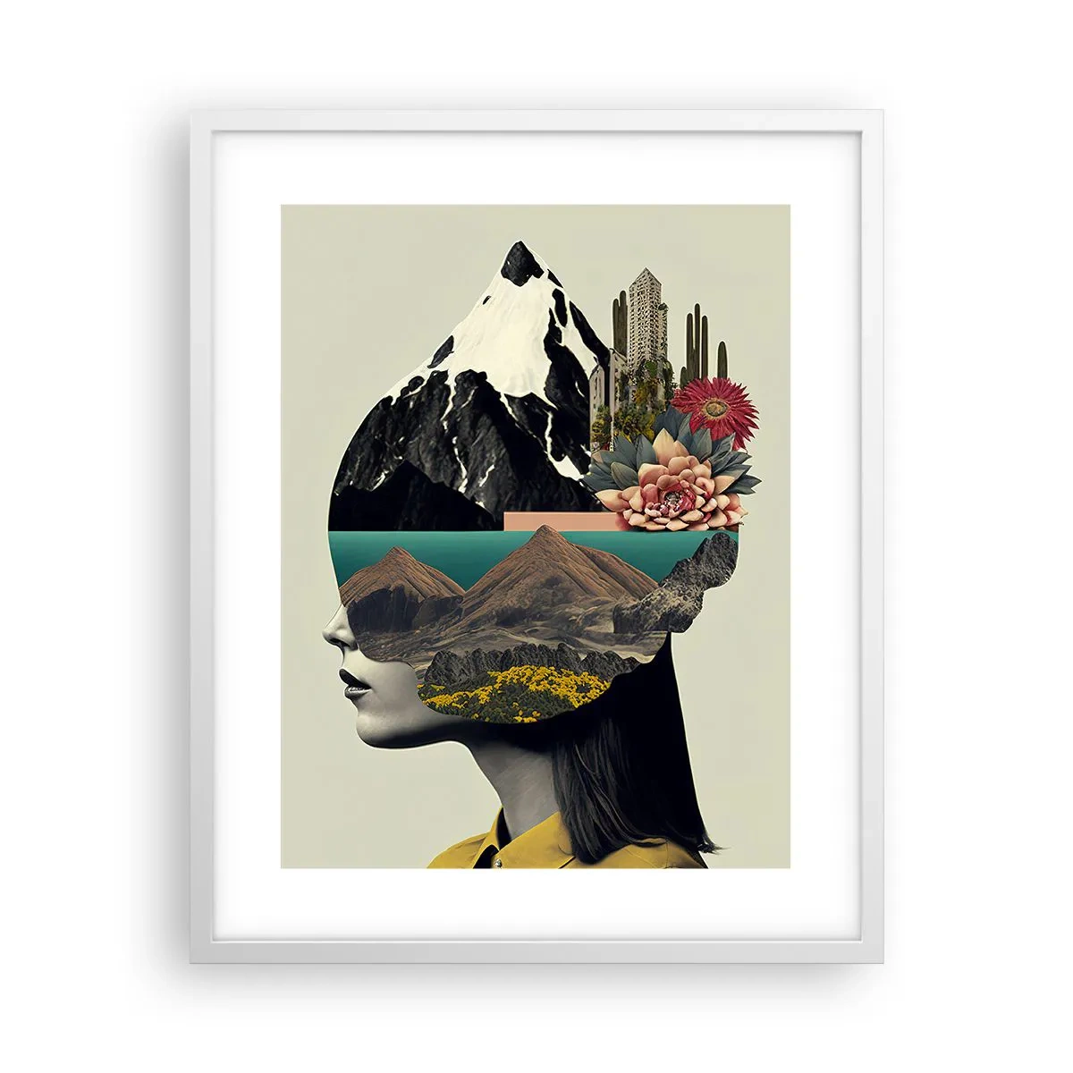 Poster în ramă albă - Femeia - întotdeauna un mister - 40x50 cm