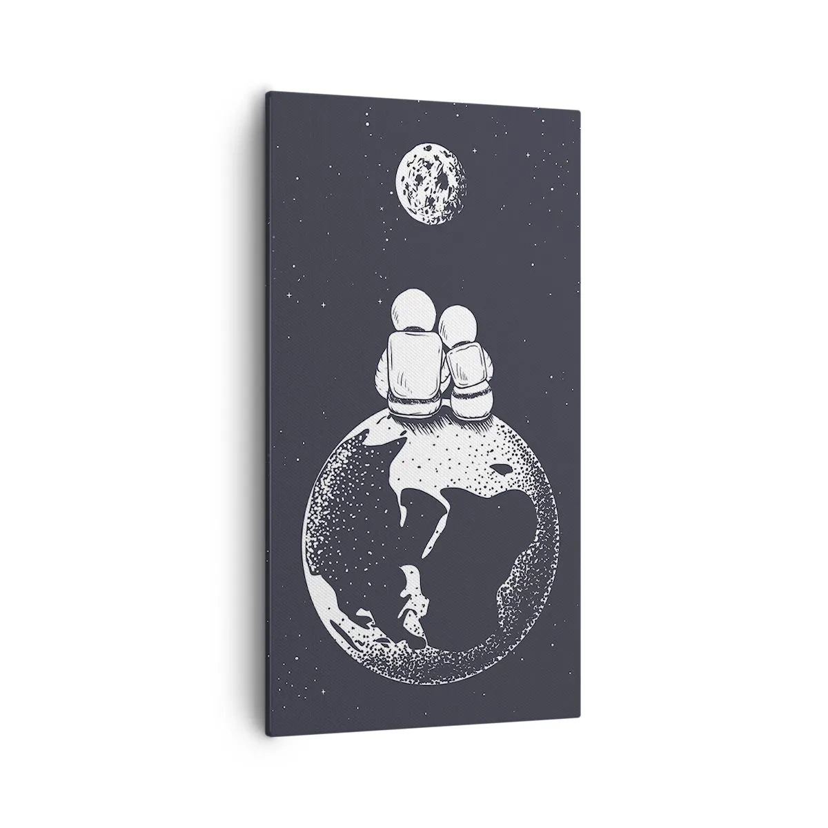 Tablou pe pânză - Poveste cosmică de dragoste - 55x100 cm