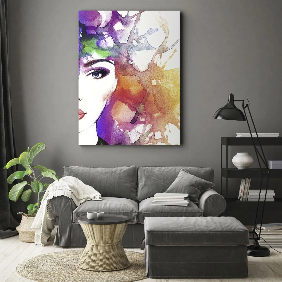 Tablou pe pânză - Cu capul în nori - 70x100 cm