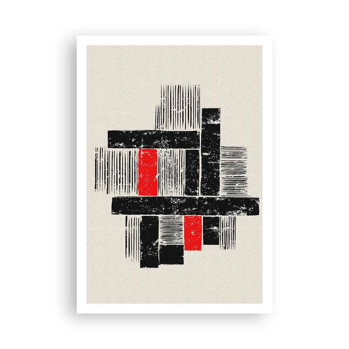 Poster - Roșu și negru - 70x100 cm