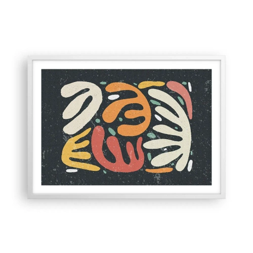 Poster în ramă albă - Compoziție - te-am prins - 70x50 cm