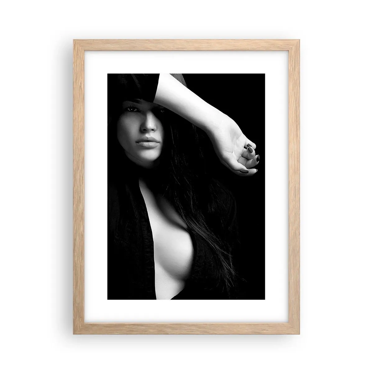 Poster în ramă de stejar deschis - Școala de seducție - 30x40 cm