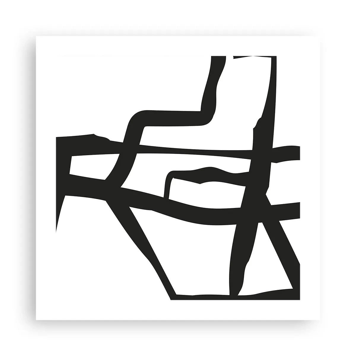 Poster - Construcție în alb și negru - 50x50 cm