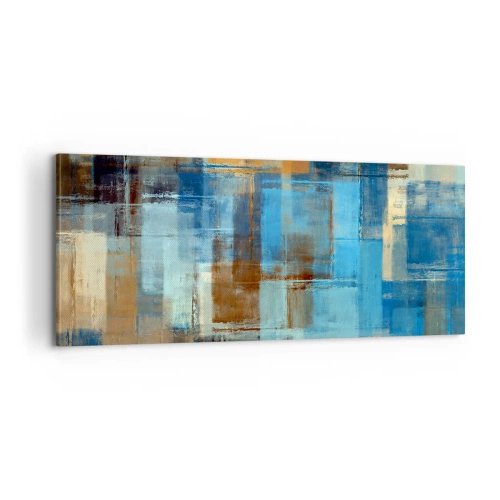 Tablou pe pânză - Prin valul albastru - 100x40 cm