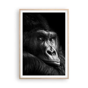 Poster în ramă de stejar deschis - Și la ce te uiți? - 70x100 cm