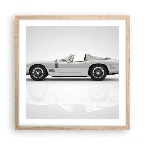 Poster în ramă de stejar deschis - Promisiunea distracției - 50x50 cm