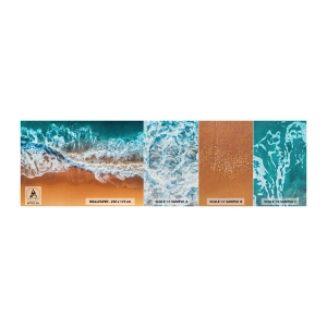 Mostră tapet Premium Canvas - Întotdeauna în tandem - Peisaj, Mare, plajă - 100x30 cm