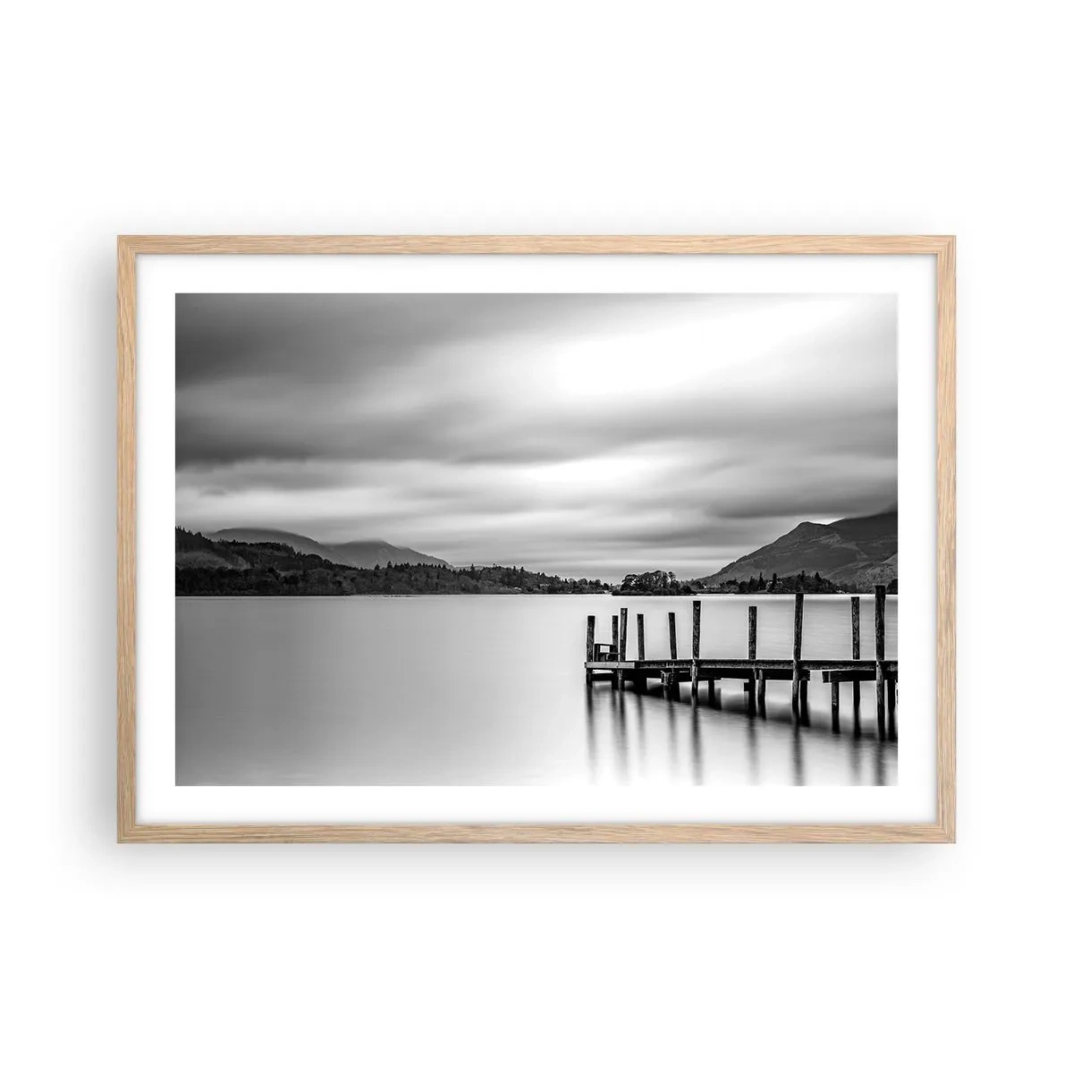 Poster în ramă de stejar deschis - Blândețe și putere - 70x50 cm