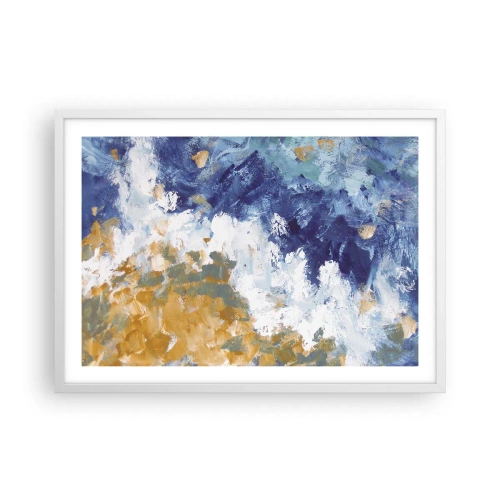 Poster în ramă albă - Dansul elementelor - 70x50 cm