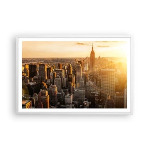 Poster în ramă albă - Crescând la soare - 91x61 cm