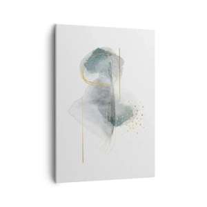 Tablou pe pânză - Despre relația dintre gri și auriu - 50x70 cm