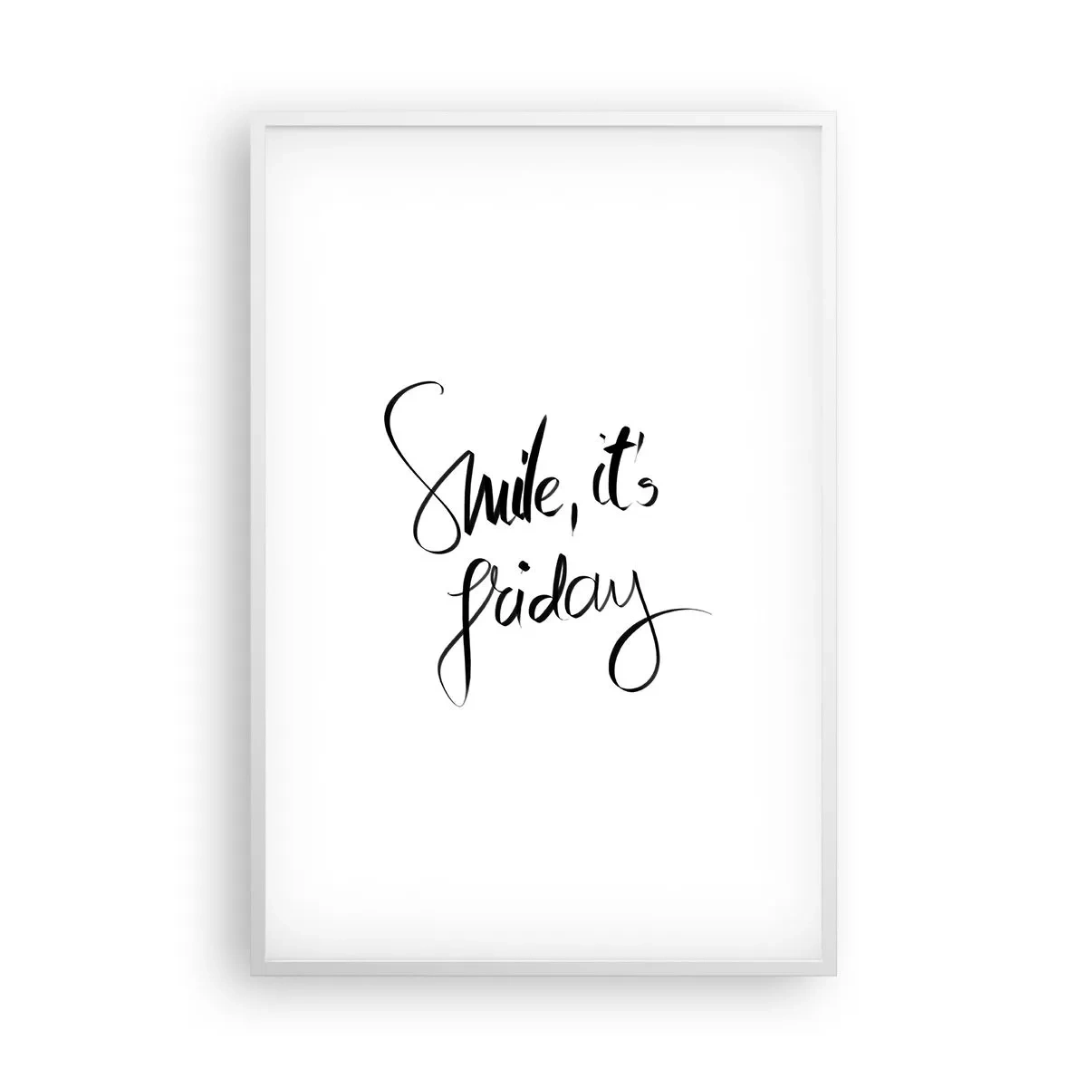 Poster în ramă albă - Bucurie adevărată - 61x91 cm