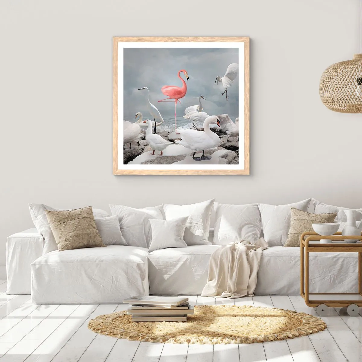 Poster în ramă de stejar deschis - De unde am venit? - 40x40 cm