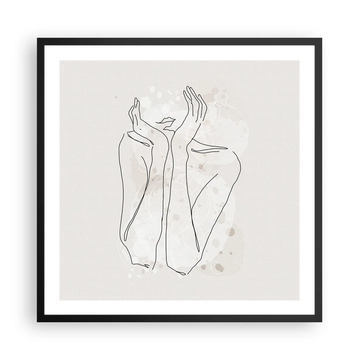 Poster în ramă neagră - Un moment pentru vis - 60x60 cm