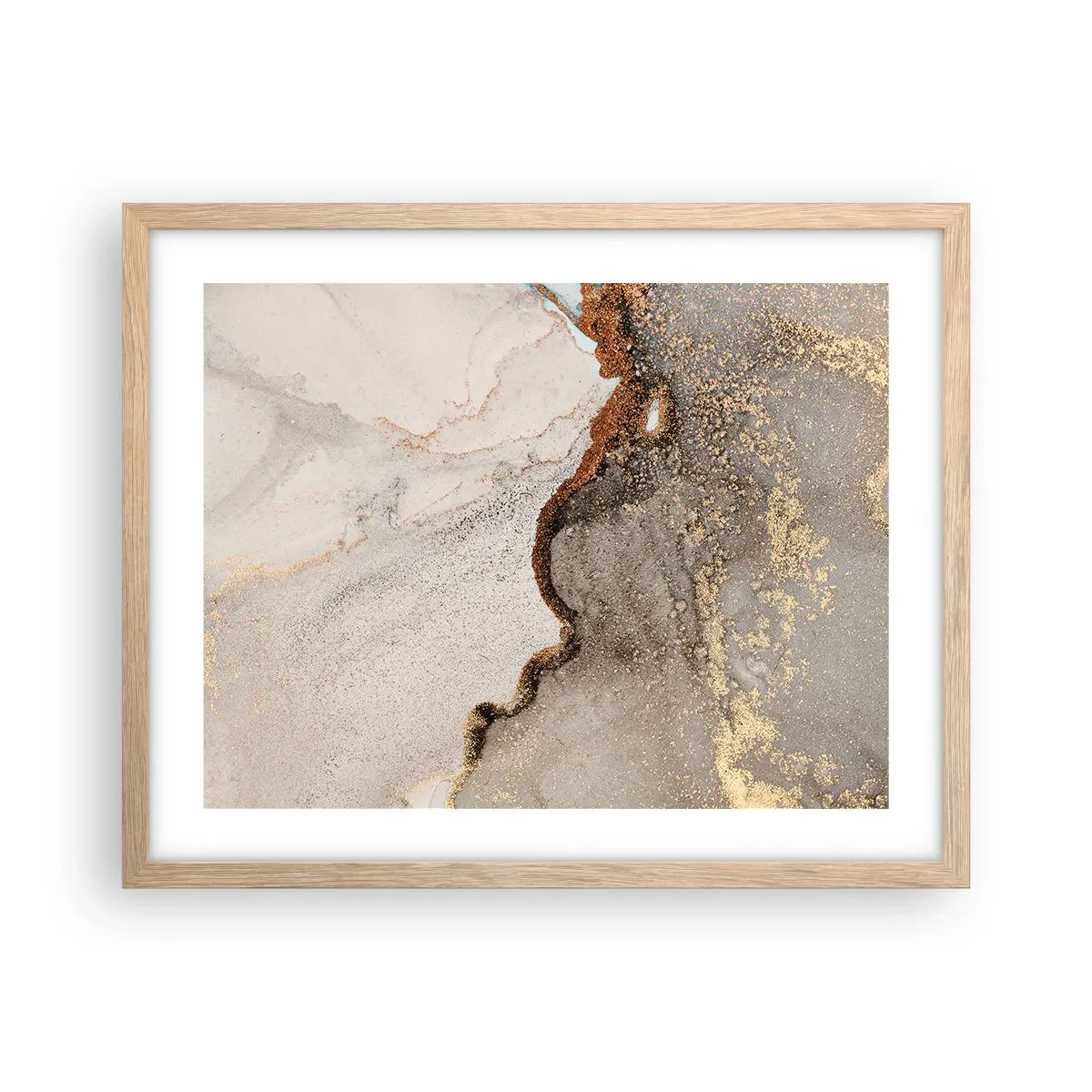 Poster în ramă de stejar deschis - La granița culorilor - 50x40 cm